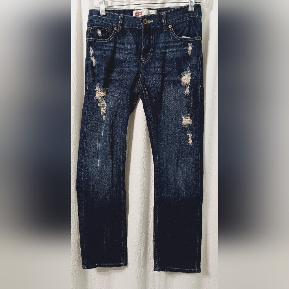 Levi’s 511 Slim Jeans Distressed Dark Blue 27